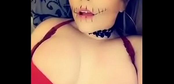  Amelia Skye Fucks and face sits for Halloween (who is going to fail no nut November over this!)